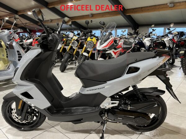 Peugeot Speedfight 4 NIEUW 45km E5 SCOOTER Iced Grey BETAAL met in3