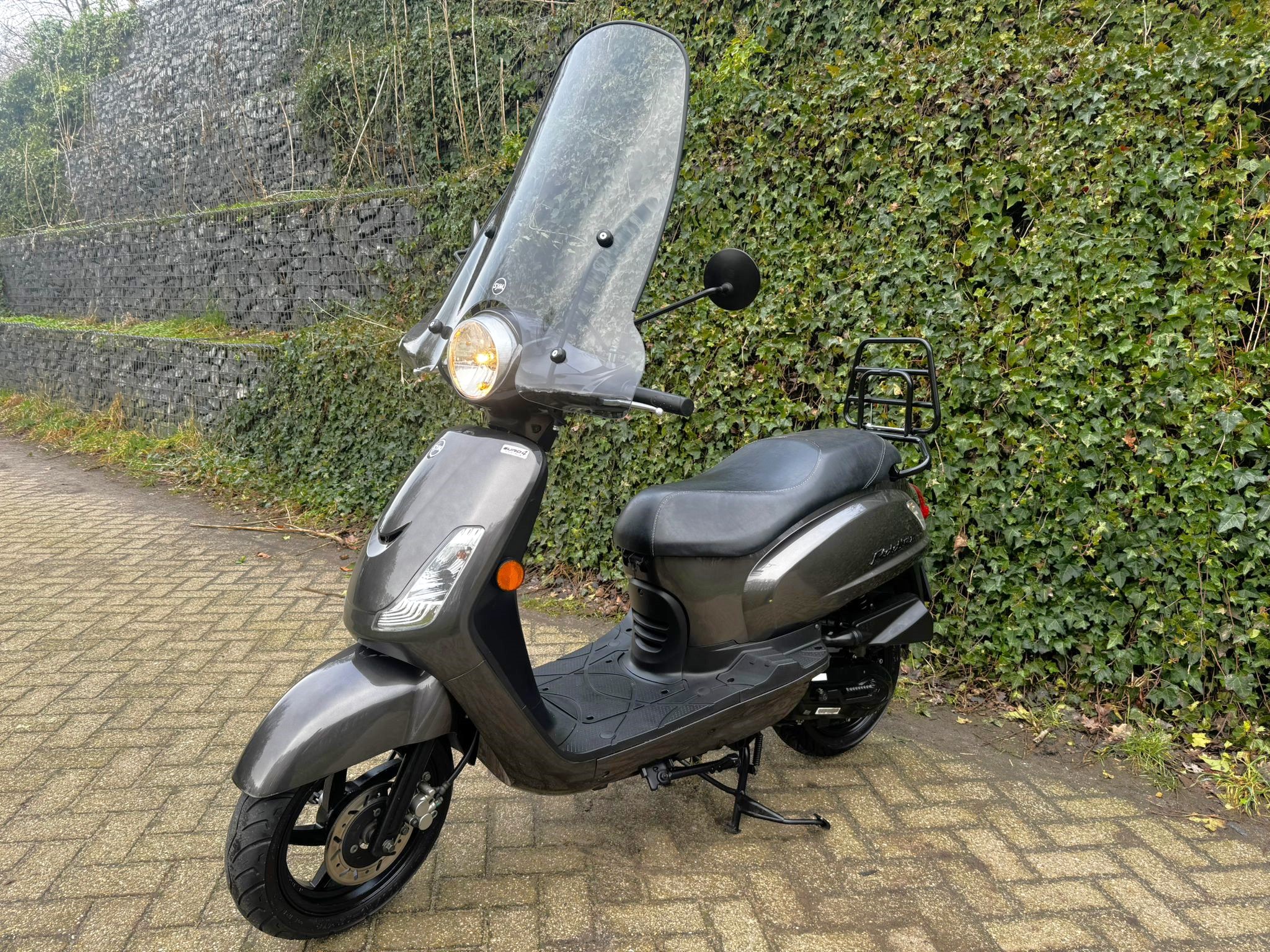 SYM Fiddle 2 45km Porsche Agaat SMOKE Windscherm E4 BETAAL met in3